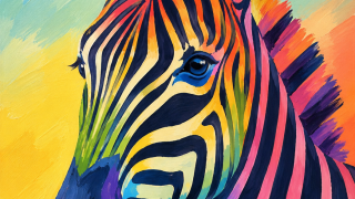 Szivárványos zebra – Gyerek Élményfestés Nyíregyházán